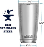 YETI Rambler 20 oz Stainless Steel Vacuum Insulated Tumbler w/MagSlider Lid - Image 6