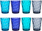 US Acrylic Optix Plastic Reusable Drinking Glasses 14oz Rocks Cups in Coastal by USAcrylic