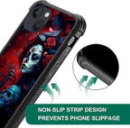 for iPhone 14 Case, Skull Lady Rose Pattern Graphic Design Girl Boy Soft - Image 6