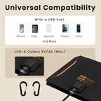 FlexSolar 15W Small Solar Panel Charger 5V USB Output ETFE Lightweight Foldable - Image 4
