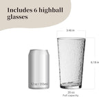 KLIFA- NICE- 20 ounce, Acrylic Highball Drinking Glasses, Stackable Plastic - Image 2