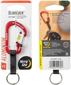 Nite IZE CSLAW3-10-R6 SlideLock Key Ring Aluminum, Locking Carabiner Keychain - Image 2