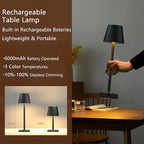 Fizrice 4 Pack Cordless Table Lamps, Portable Rechargeable Lamp, 6000mAh - Image 4