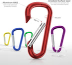 sprookber 2.28" Small Carabiner Clip Keychain, D Ring Caribeaner Clip, Key Clip - Image 3