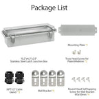 LeMotech Electrical Box, IP67 Waterproof Hinged Clear Cover Stainless Steel - Image 7
