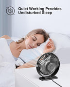 TriPole Small Desk Fan USB Powered Portable Fan 3 Speeds Strong Airflow Mini - Image 5