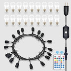 48FT Outdoor RGB String Lights, 16 Shatterproof Edison Bulbs, Dimmable Color - Image 8