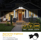 LUTEC 2 Packs P6221B 2000 Lumen 18 Watt 28 LED Dual-Head Flood Light Outdoor - Image 2