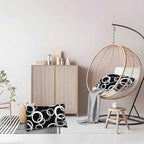 Abstract Geometric Circle 12 X 20 Pillow Covers Black White Decor Artwork Set - Image 8