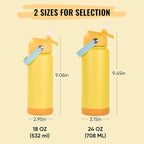 Fijinhom 24oz Insulated Stainless Steel Water Bottle, Wide Mouth Double Wall - Image 2