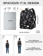 VASCHY Backpack for School, Lightweight Water Resistant Bookbag Casual Daypack - Image 2