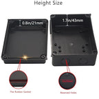 Electrical Box, ABS Plastic Project Box Power Cord Enclosure Black 5.9 x 4.3 x - Image 4