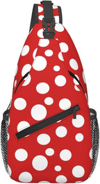 Mushroom Dots Sling Bag For Women Men Fashion Backpack Crossbody Red Mushroom by Unknown