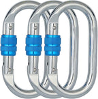 Heavy Duty Locking Climbing Carabiner Clip CE Rated 25 kN 5600 LB Rugged by BYANG