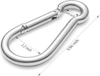 sprookber 316 Stainless Steel Carabiner Clip, Marine Grade Heavy Duty Spring - Image 2