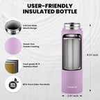 RAYMYLO Insulated Water Bottle 20 oz, Triple Wall Vacuum Stainless Steel - Image 5