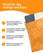 ALVABABY 3pcs Cloth Diaper Wet Dry Bags Waterproof Reusable - Image 4