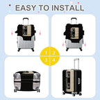 ANNA QUEEN Retro Cassette Tape Luggage Cover, Vintage Music Design Suitcase - Image 6