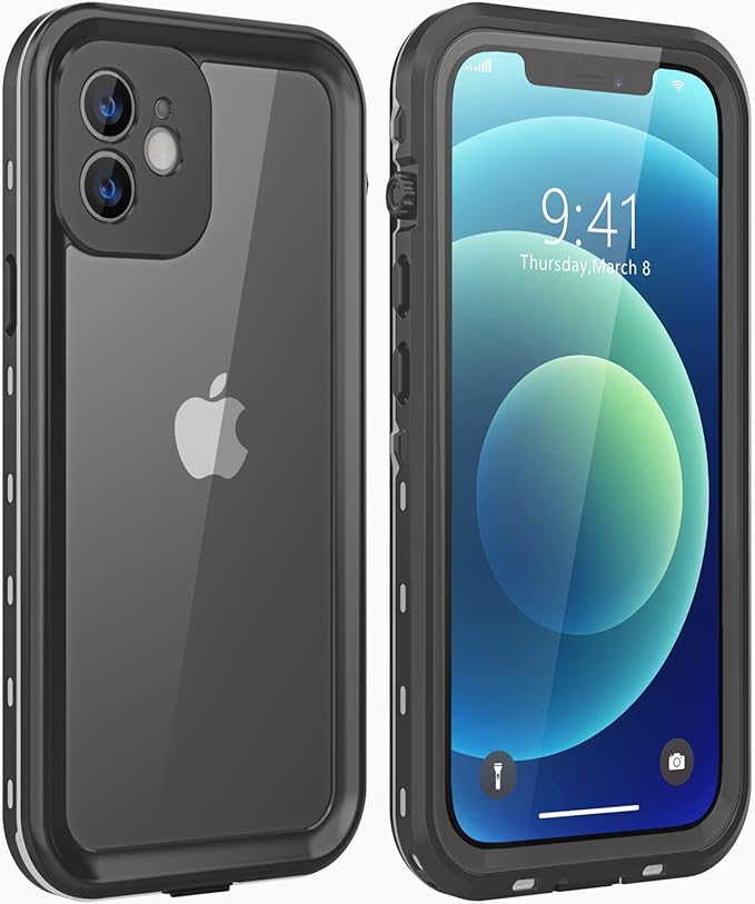 Design for iPhone 12 Waterproof Case, Full Body Shockproof & Dustproof Case by LOVEBEIDI