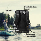 Waterproof Roll Top Kayak Dry Backpack, Floating Outdoor Dry Sack Boating - Image 3