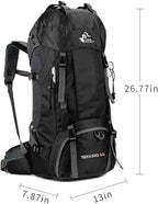 Bseash 60L Waterproof Hiking Camping Backpack - Image 7