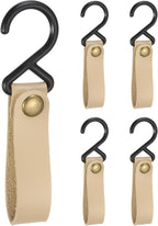 uxcell 5pcs PU Leather Hooks, Leather Straps by uxcell