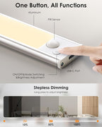 14in Under Cabinet Lighting, Upgraded 3200mAh Rechargeable Under Cabinet Lights - Image 2