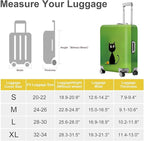 ANNA QUEEN Cute Black Cat Luggage Cover, Minimal Cartoon Suitcase Cover - Image 4