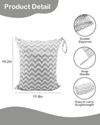 ALVABABY 2pcs Cloth Diaper Wet Dry Bags Waterproof Reusable - Image 3