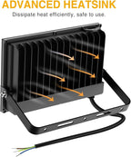 Onforu 120W LED Flood Light Outdoor, 12000LM Security Lights, IP66 Waterproof - Image 6