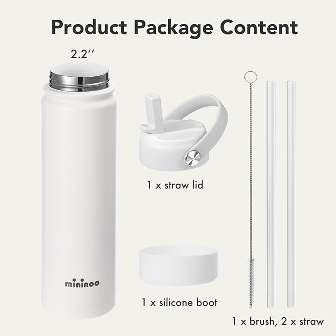 mininoo Insulated Stainless Steel Water Bottle - Image 4