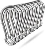 Spring Snap Hooks, 304 Stainless Steel Metal Clip Heavy Duty Rope Connector by Ekunbuy