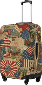 Patriotic 4th of July Luggage Cover, American Flag Fireworks Elastic Suitcase - Image 2