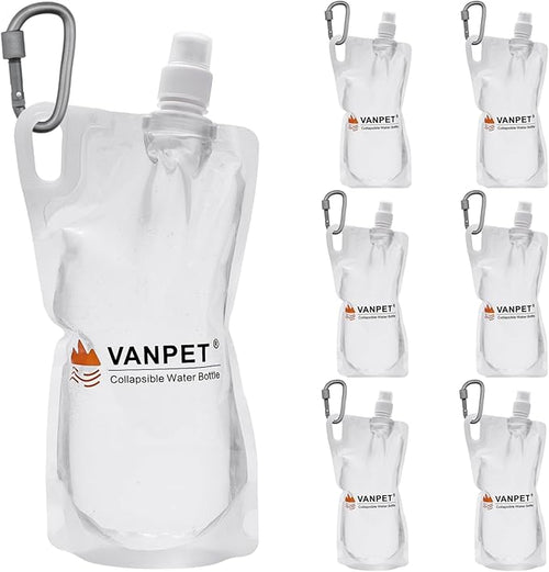 1L Hiking Collapsible Water Bottles, 33OZ BPA-Free Plastic Flasks, Reusable by VANPET