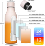BJPKPK Insulated Water Bottles, 18 oz Stainless Steel Metal Water Bottle - Image 3