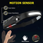 WopkDupk Rechargeable Headlamp 5PCS, 230° Wide Beam Head Lamp, Motion Sensor - Image 3