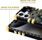 Compatible with iPhone 16 Plus Case, Shiny Black Sofa Crystal Luxury Golden - Image 6