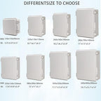 Zulkit Junction Box, IP67 Waterproof Electrical Box Hinged Cover Stainless - Image 3