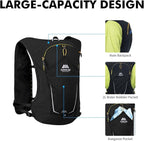AONIJIE Running Hydration Vest for Men & Women, 8L Hydration Backpack, - Image 4