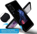 for Samsung Galaxy S20 Case, Galaxy Fox Wolf Pattern Graphic Design Girl Boy - Image 3