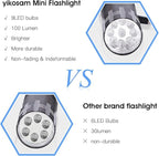 5 Pack of Flashlights 9 LED Mini Aluminum Flashlight Bulk - Image 4