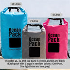 Waterproof Dry Bag Backpack Set of 3 – PVC Roll Top Waterproof Bags - Image 6