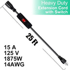 Extension Cord with Switch On/Off Waterproof Switch 3Ft No Plugging and - Image 2