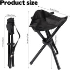 Travel Folding Camping Stool, 14.6 inches Lightweight Outdoor Tripod Chair and - Image 3