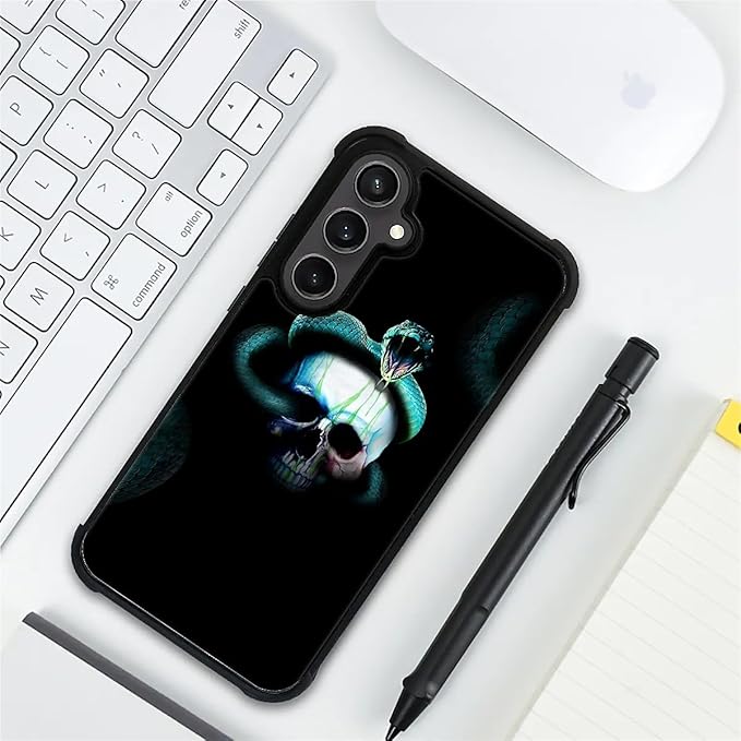 for Samsung Galaxy S23 FE Case, Skeleton Winding Snake Pattern Graphic Design - Image 7
