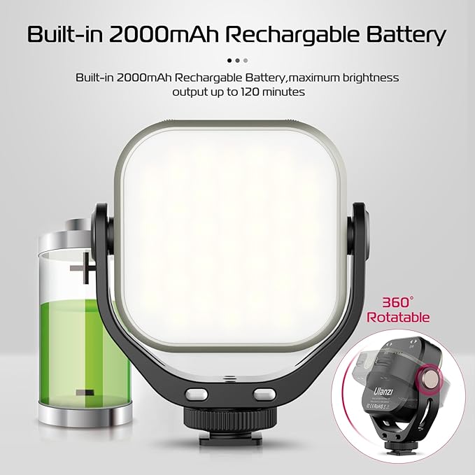 ULANZI VL66 RGB Adjustable Rechargeable 2500-6500K - Image 3