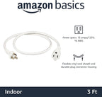 Amazon Basics Extension Cord, 3 Ft, 3-Prong Outlet Extender, Indoor Use - Image 2