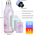 BJPKPK Insulated Water Bottles, 18 oz Stainless Steel Metal Water Bottle - Image 3