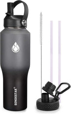SENDESTAR Water Bottle 32oz, Wide Mouth Stainless Steel Vacuum Insulated Double by Sendestar