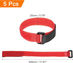 MECCANIXITY 5Pcs Reusable Battery Tie Down Straps, 0.8x12" Red Nylon - Image 2